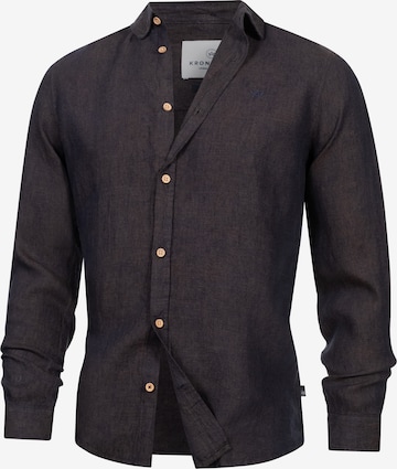Chemise 'Ayers' Kronstadt en marron : devant