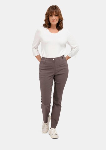 Regular Pantalon 'Carla' Goldner en gris