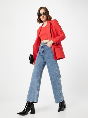 Wide Leg Jean HUGO Red en bleu