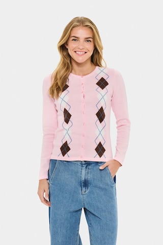 SAINT TROPEZ Strickjacke in Pink: Vorderseite