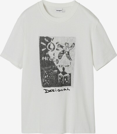 Marškinėliai iš Desigual, spalva – pilka / balta, Prekių apžvalga