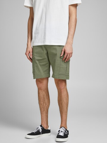 JACK & JONES Regular Cargobroek 'Joe' in Groen: voorkant