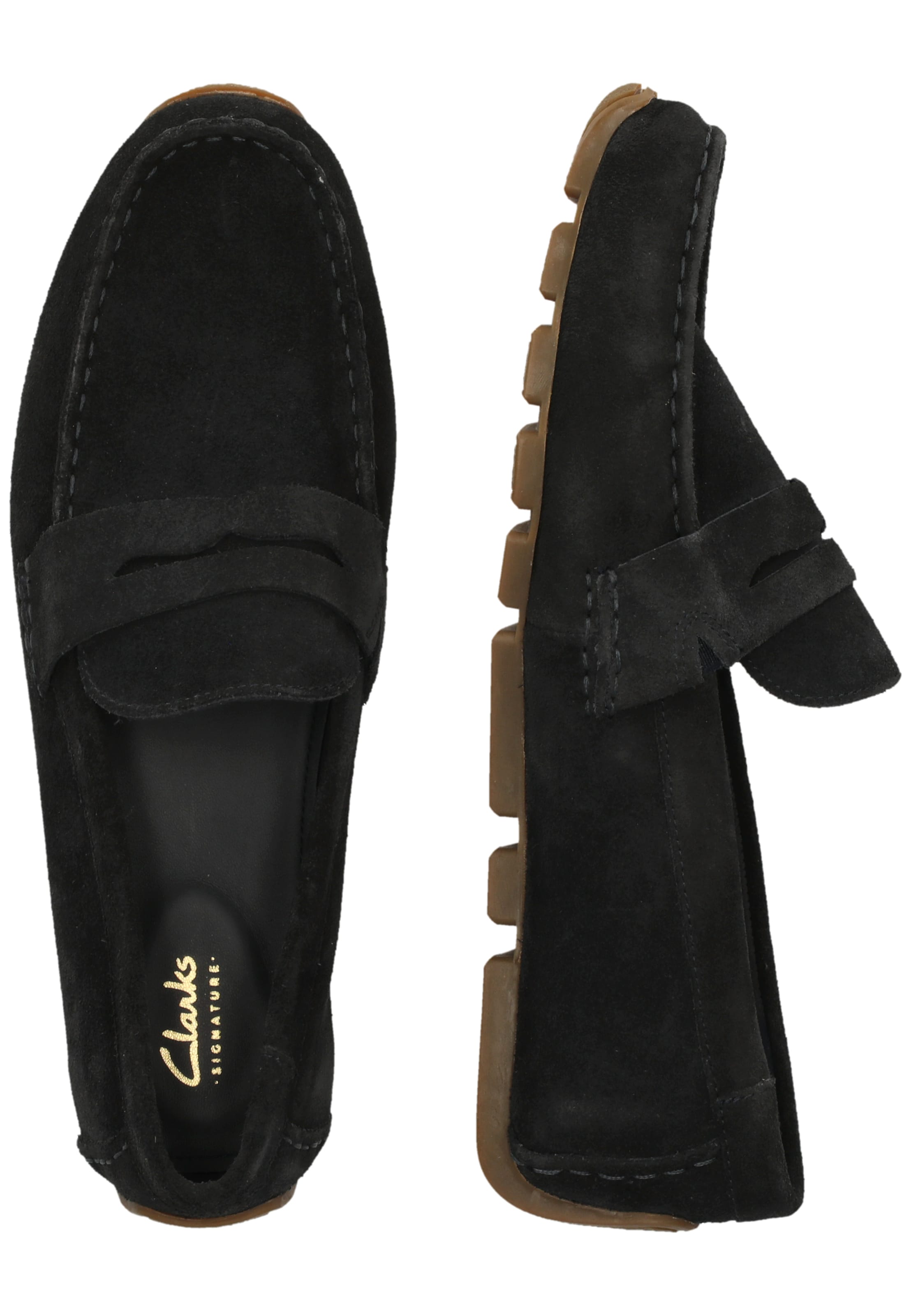 CLARKS Instappers 'Corsley Bar' in Zwart