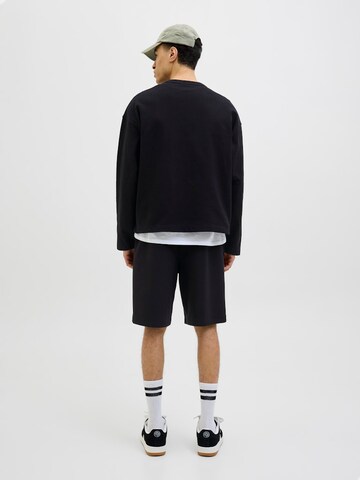 JACK & JONES Bő szár Nadrág 'JPSTBILL FLETCHER' - fekete