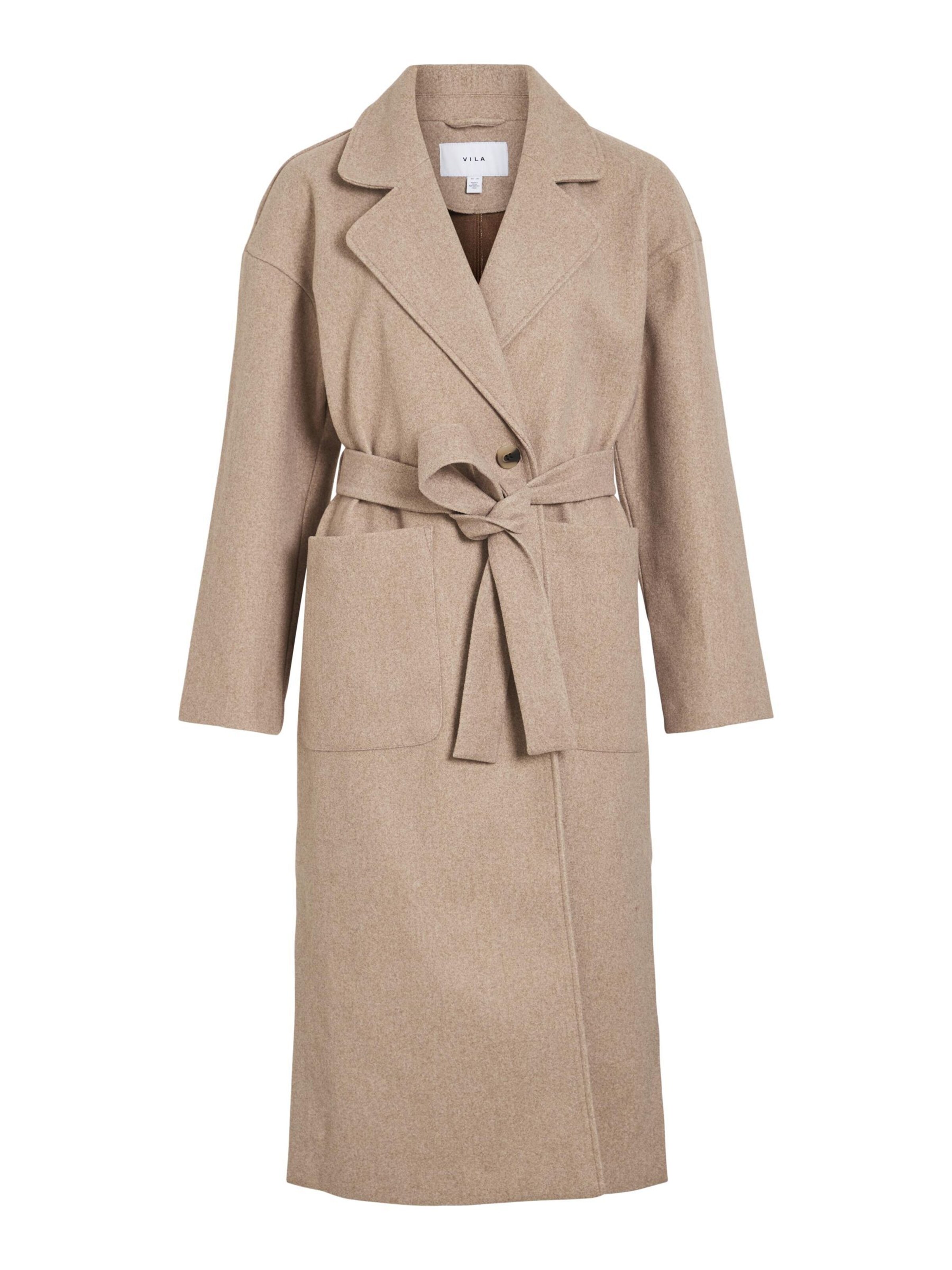 VILA Between-seasons coat 'VIPOKA' in Brown: front