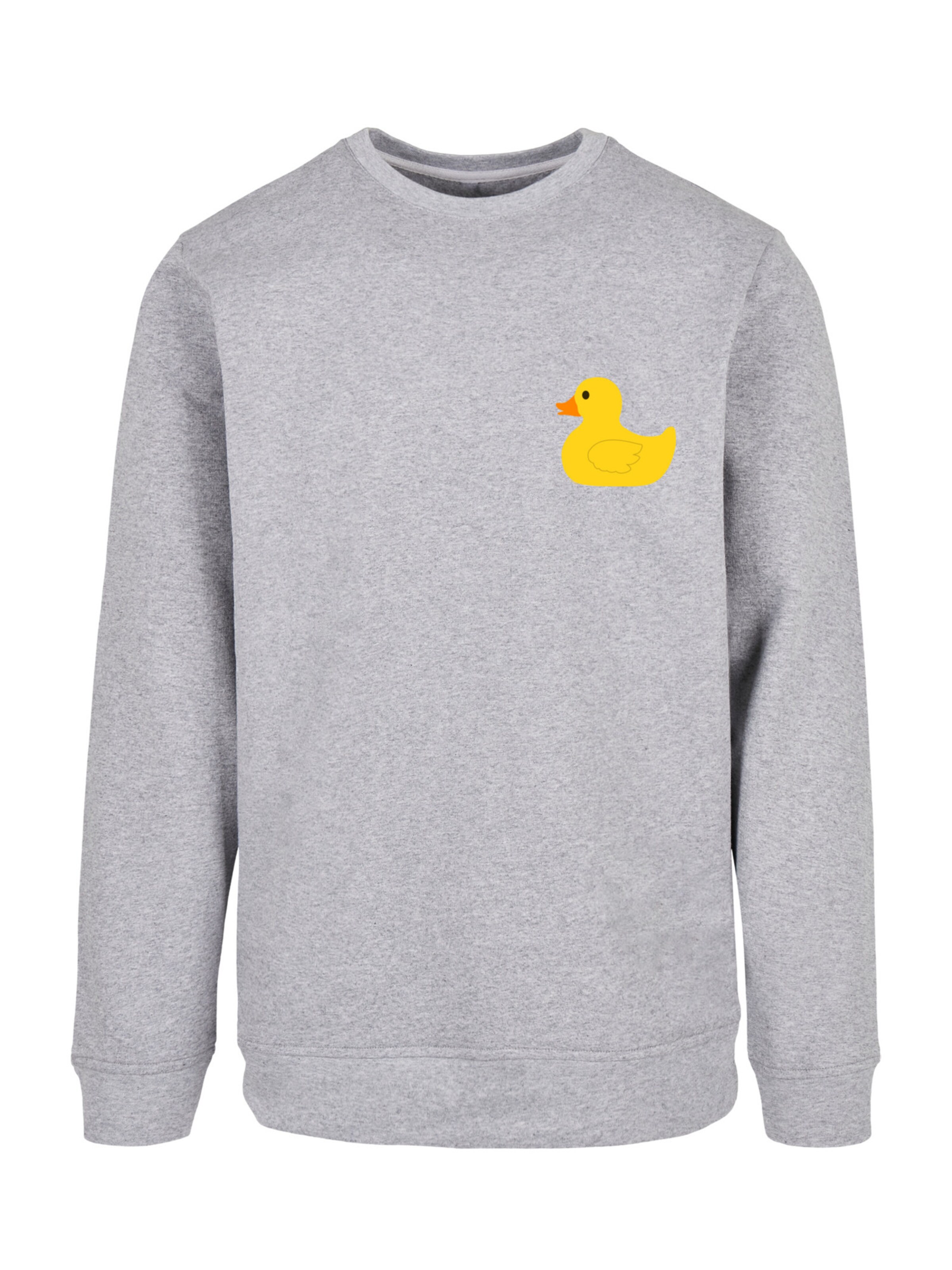 F4NT4STIC Sweatshirt 'Yellow Rubber Duck' in Grey: front