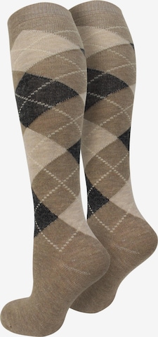 Chaussettes montantes normani en beige