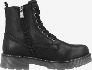 TOM TAILOR Lace-Up Ankle Boots in Black