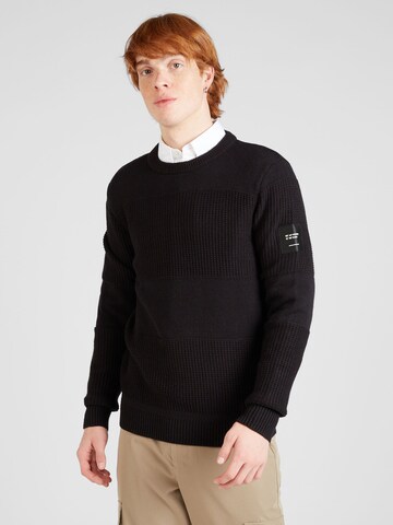 JACK & JONES Sweter 'JAMES' w kolorze czarny: przód