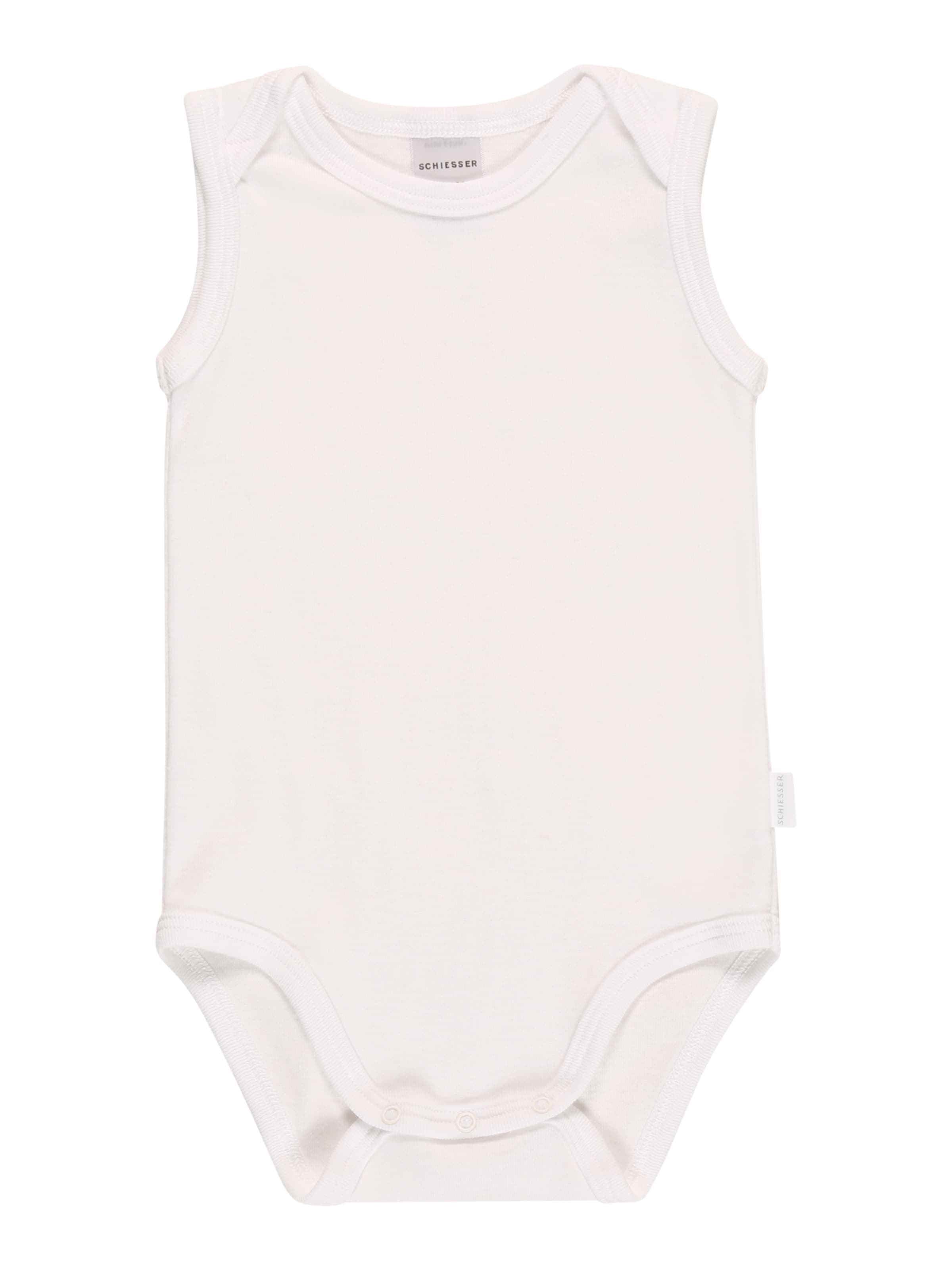 Barboteuse / body SCHIESSER en blanc : devant