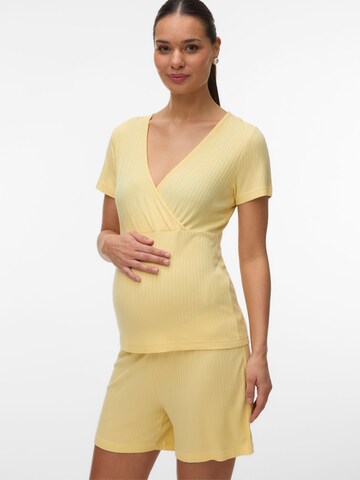 MAMALICIOUS Short Pajama Set in Yellow: front