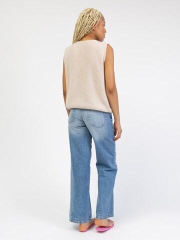 BROKE + SCHÖN Knitted Vest 'Pullunder mit Argyle Muster' in Beige