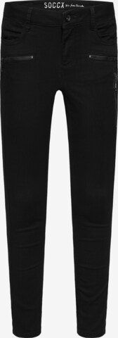 Soccx Slimfit Jeans 'Mira' in Schwarz: predná strana