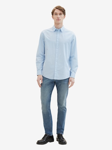 Coupe regular Chemise TOM TAILOR en bleu