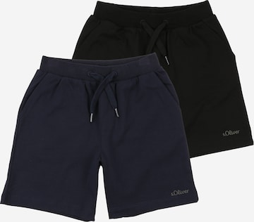 Pantaloni de la s.Oliver pe albastru: față