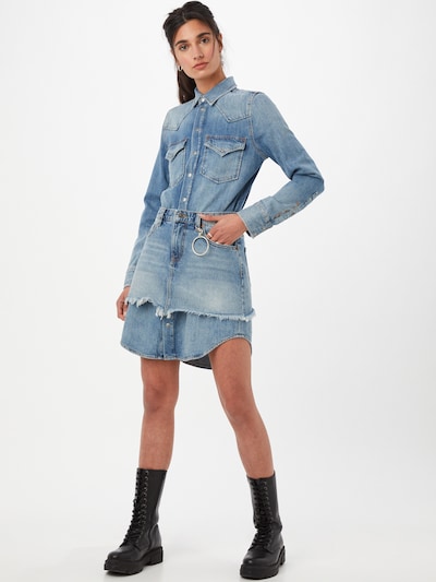 DIESEL Košilové šaty - modrá džínovina, Model/ka
