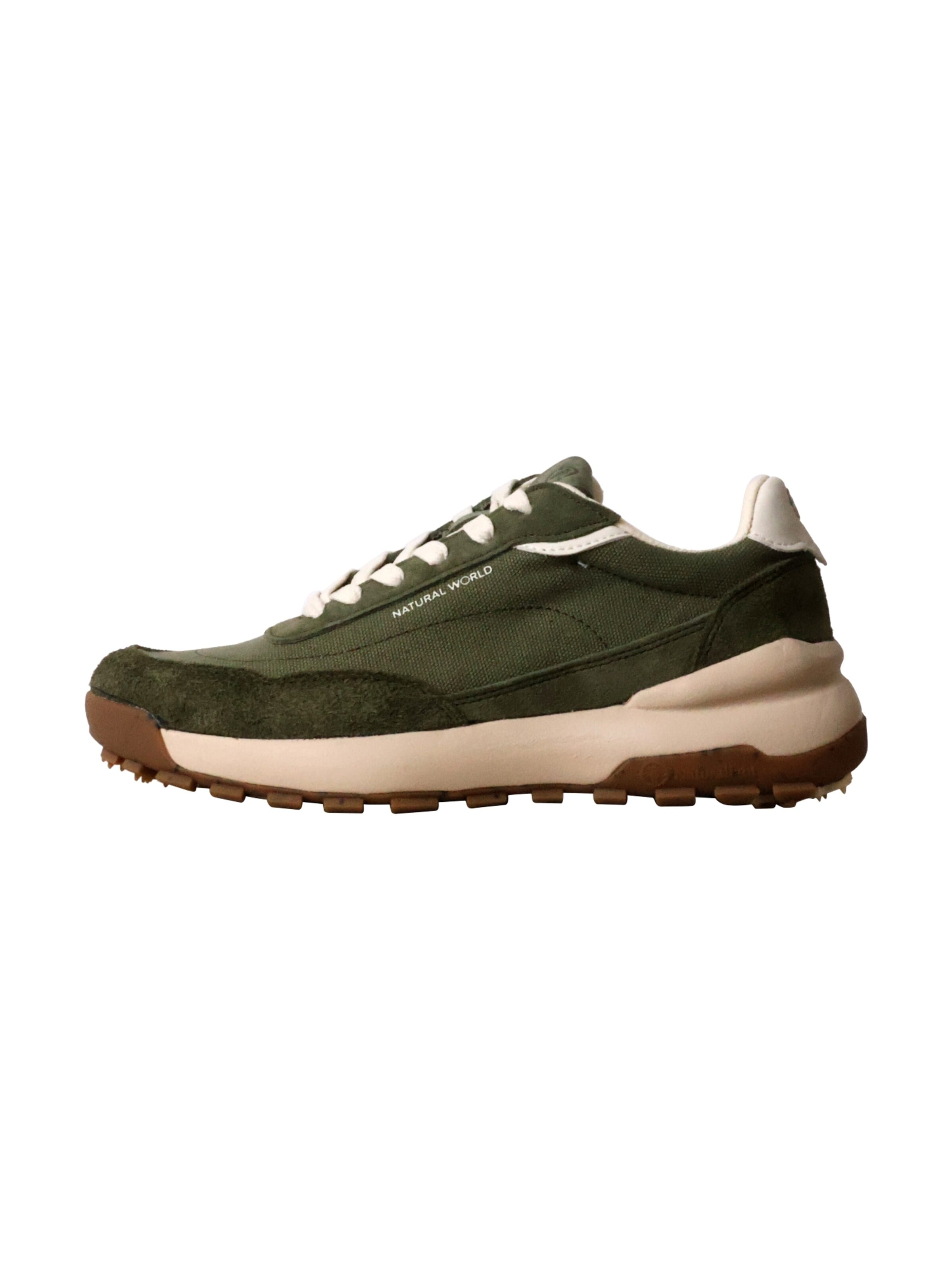 Tamaris Athletic lace-up shoe 'Estellencs-Sneaker aus Leder' in Green: front