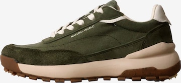 Tamaris Athletic lace-up shoe 'Estellencs-Sneaker aus Leder' in Green: front