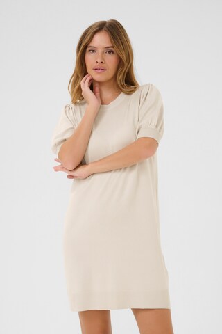 Kaffe Gebreide jurk 'Lizza' in Beige: voorkant