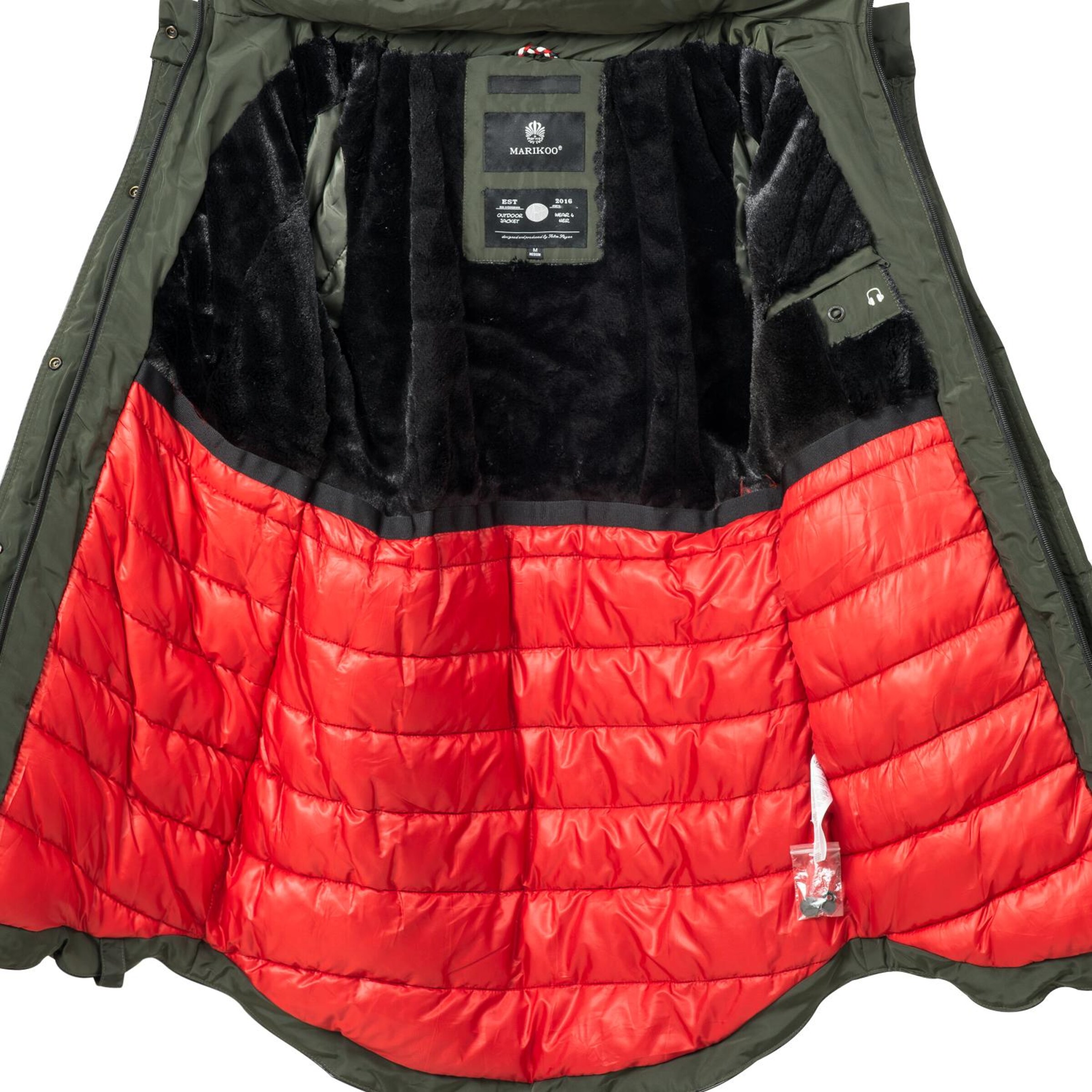 MARIKOO Χειμερινό παλτό 'Moonshine' σε πράσινο