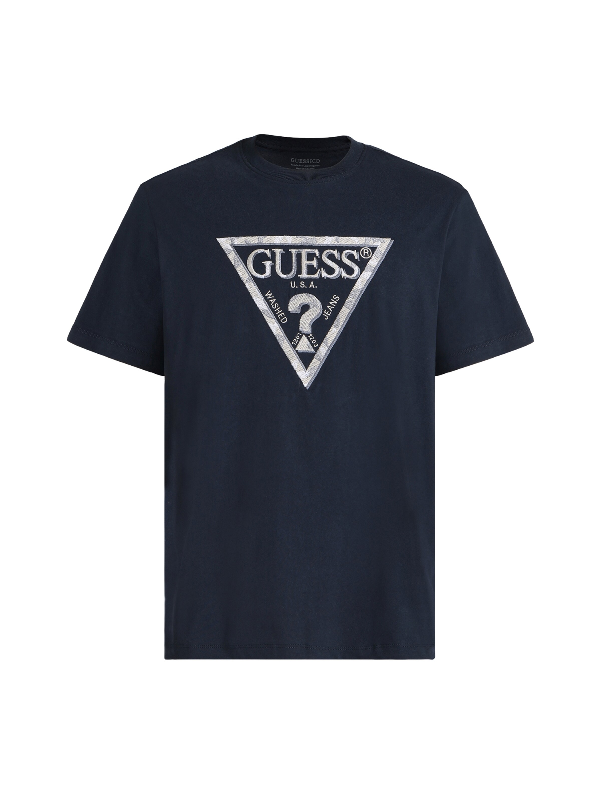 T-Shirt GUESS en bleu : devant