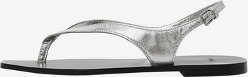 MANGO Strap Sandals 'amanda' in Silver: front