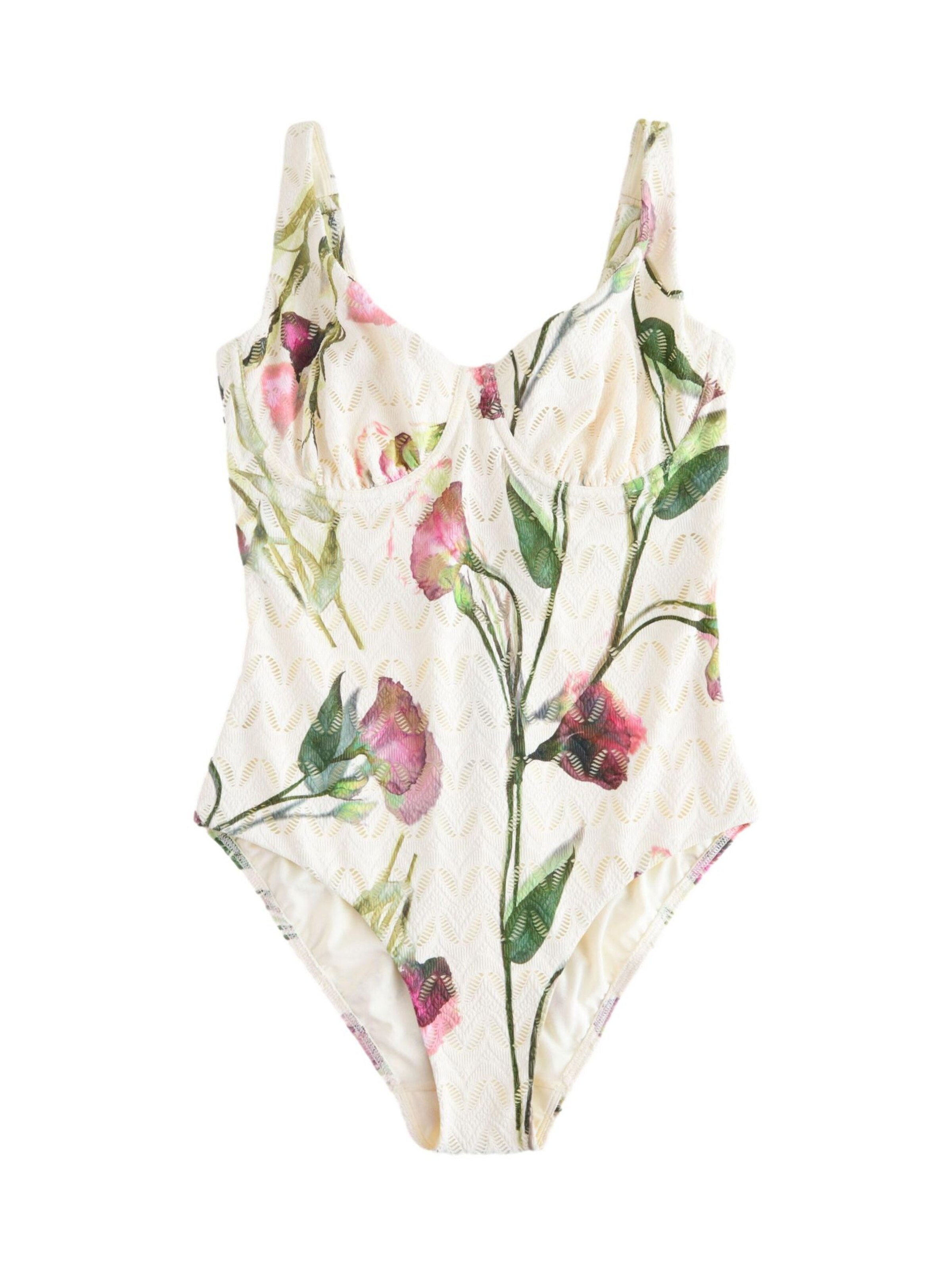 Next Balkonetové Jednodielne plavky - Béžová: predná strana