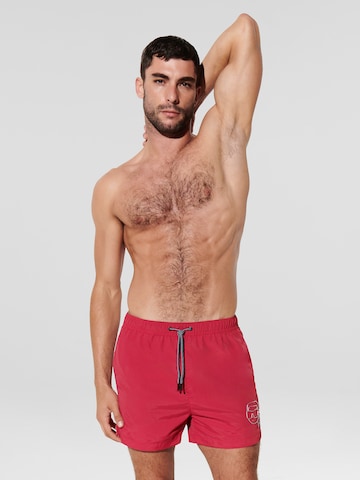 Karl Lagerfeld - Calções de banho 'Ikonik' em vermelho: frente