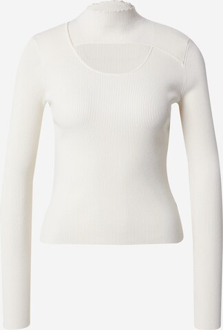 HUGO Пуловер в бяло: отпред