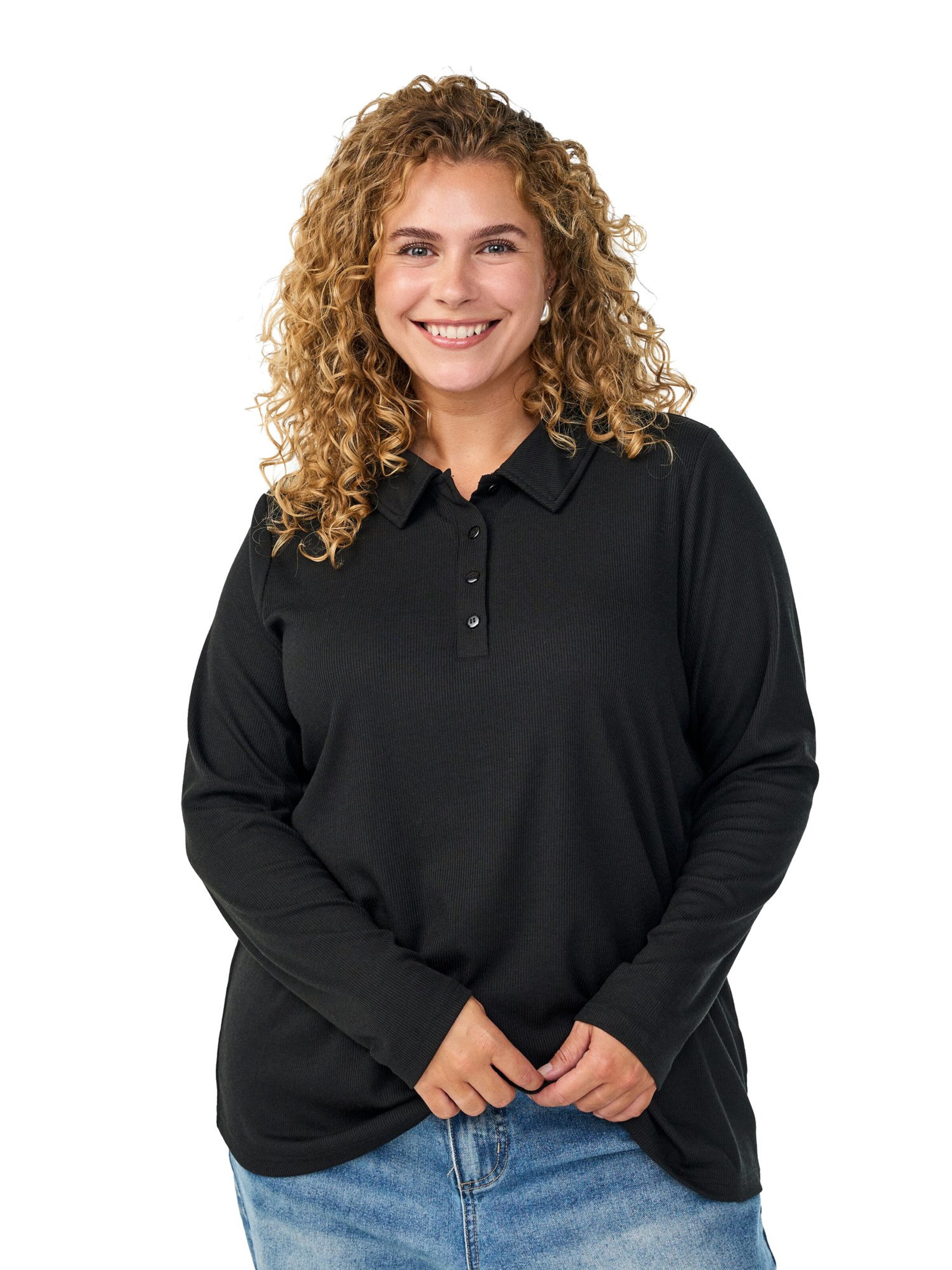 Zizzi Футболка 'Cainna' в Черный: спереди