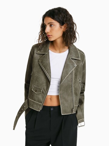 Veste mi-saison Bershka en gris : devant