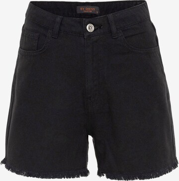Regular Pantaloni de la By Diess Collection pe negru: față