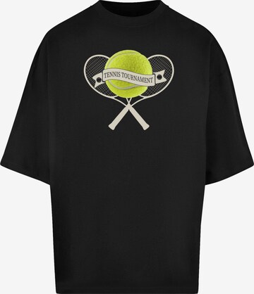 Merchcode T-Shirt 'Tennis Tournament' in Schwarz: predná strana