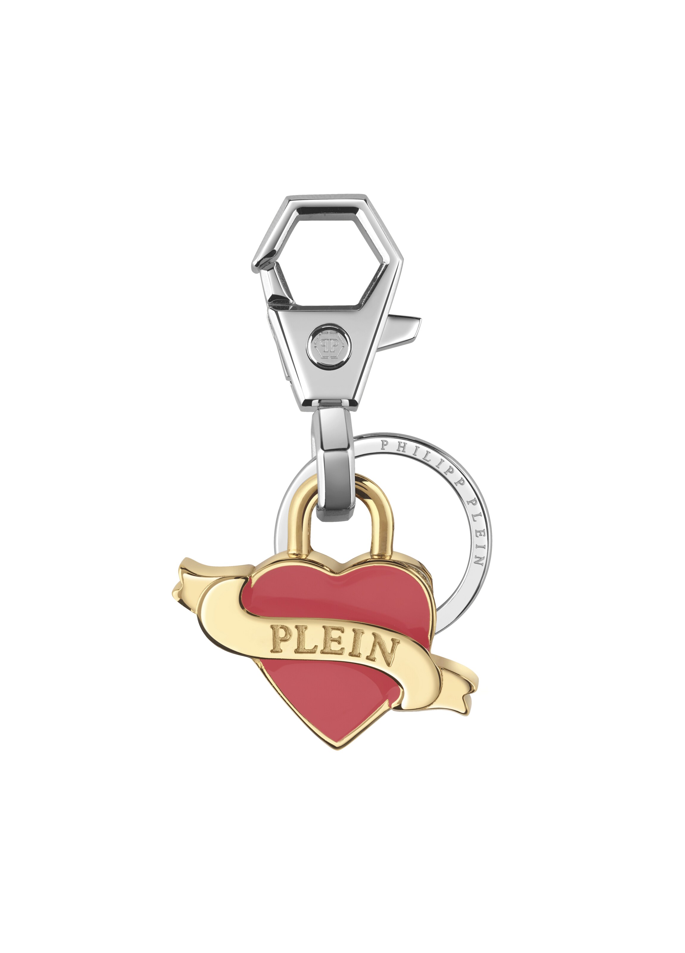 Portachiavi di Philipp Plein Jewellery in argento: frontale