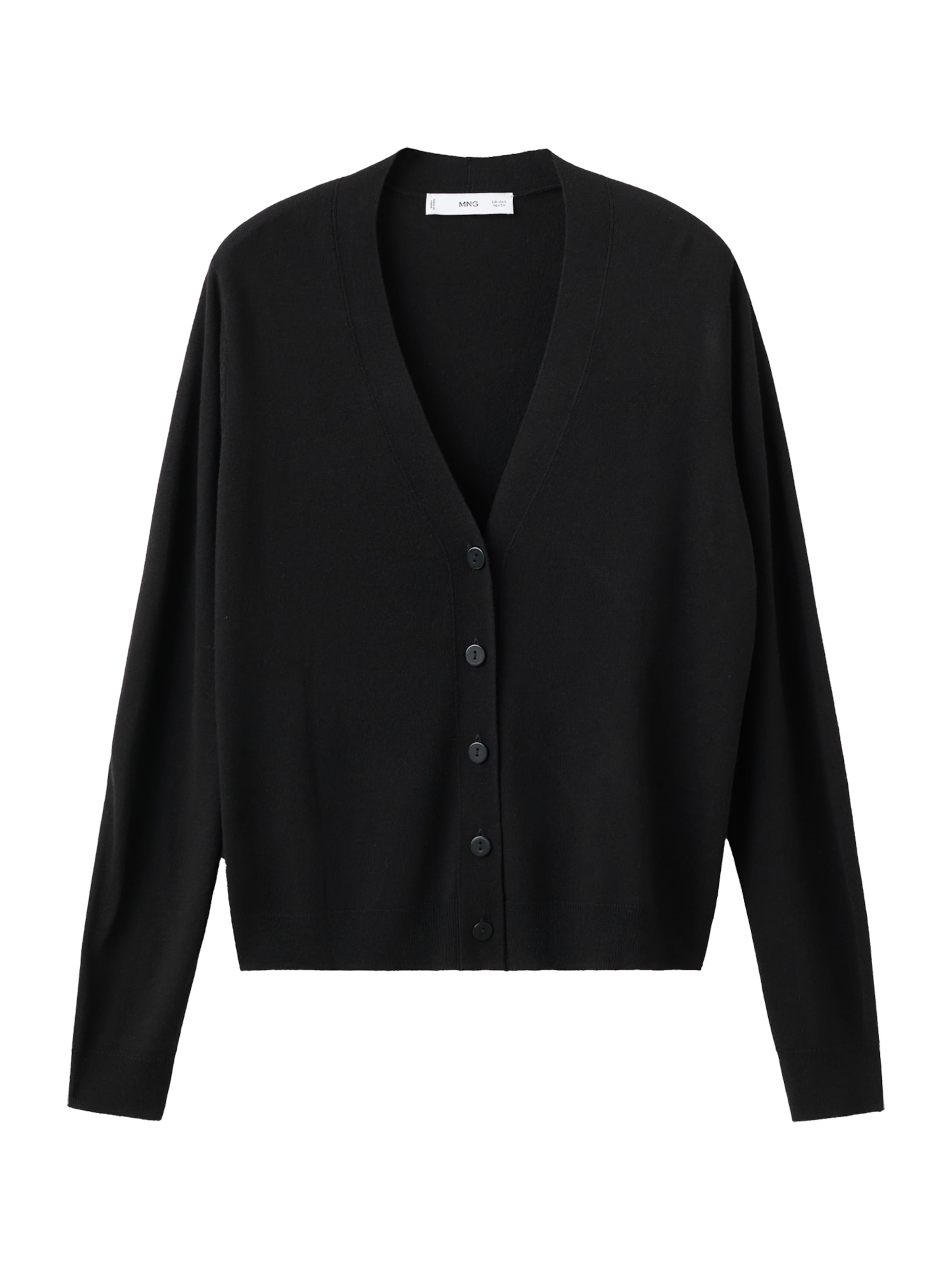 MANGO Cardigan 'LUCCAV' i sort: forside