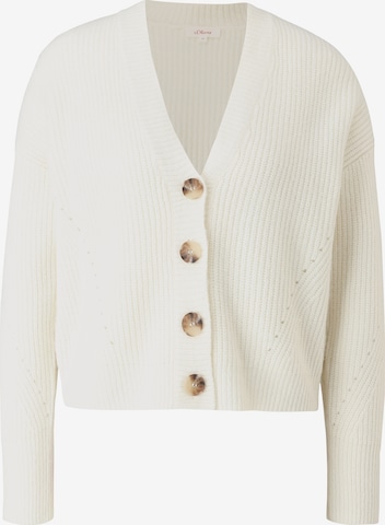 s.Oliver Gebreid vest in Beige: voorkant