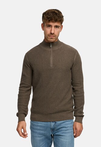 INDICODE JEANS Pullover ' Bull ' in Grau: Vorderseite
