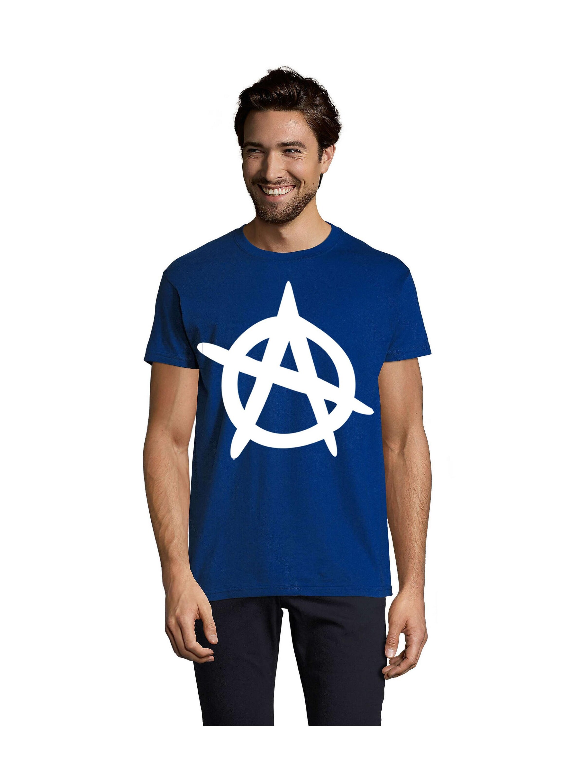 Blondie & Brownie Shirt 'AnarchyA'‌‌‌‌ in XXXL in royalblau, Produktansicht