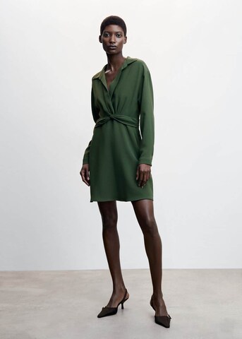 MANGO Obleka 'Carbon' | zelena barva