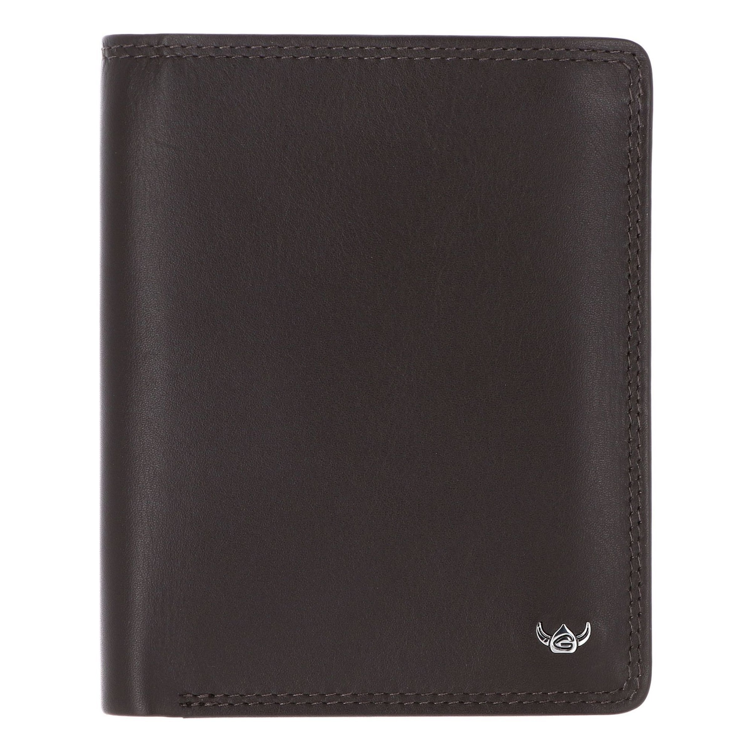 Porte-monnaies 'RFID' GOLDEN HEAD en marron : devant