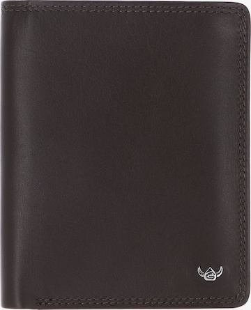 Porte-monnaies 'RFID' GOLDEN HEAD en marron : devant