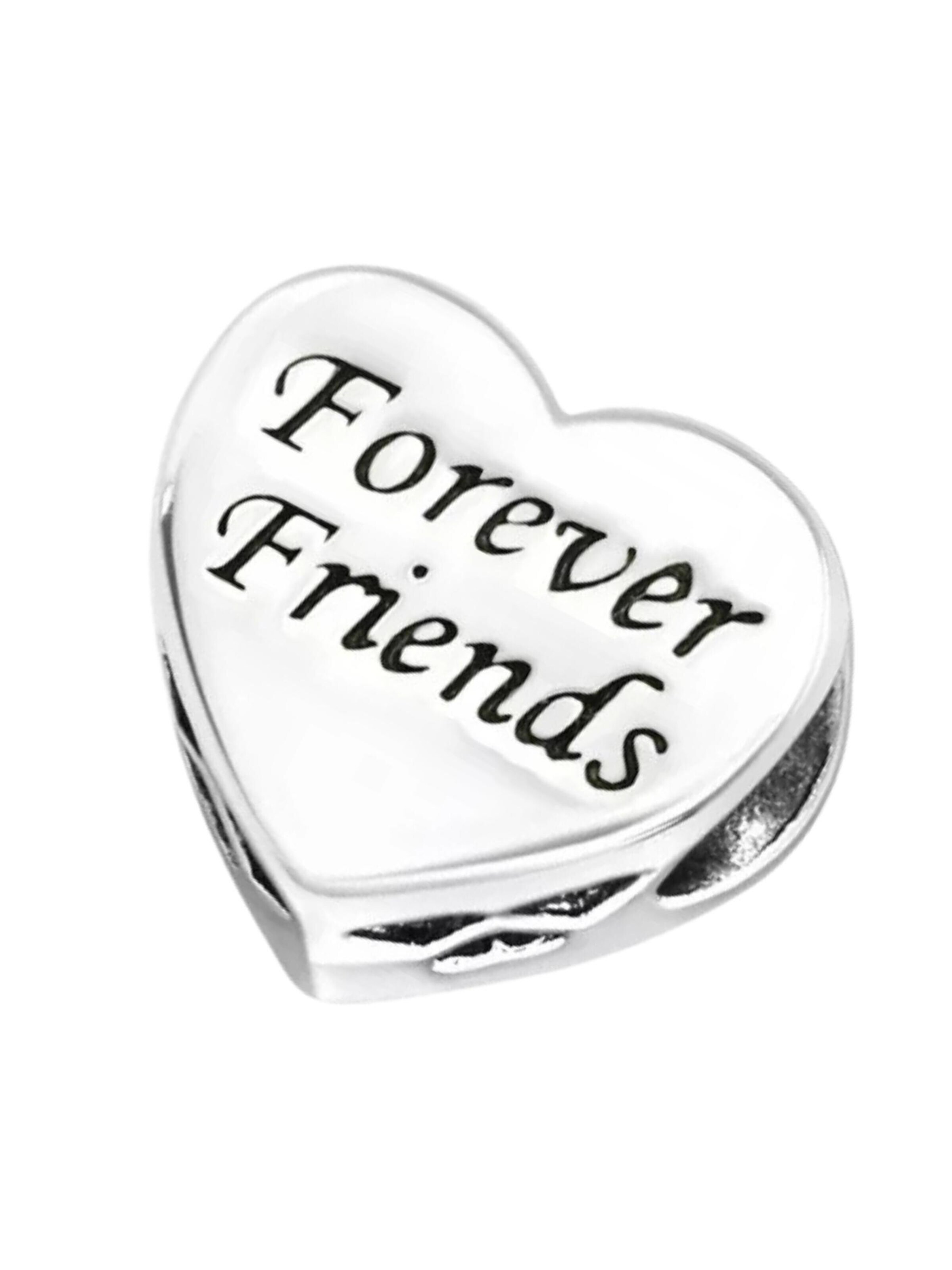 Pendentif 'Silberherz-Perle "Ewige Freunde" mit Kristall' Maxte en blanc