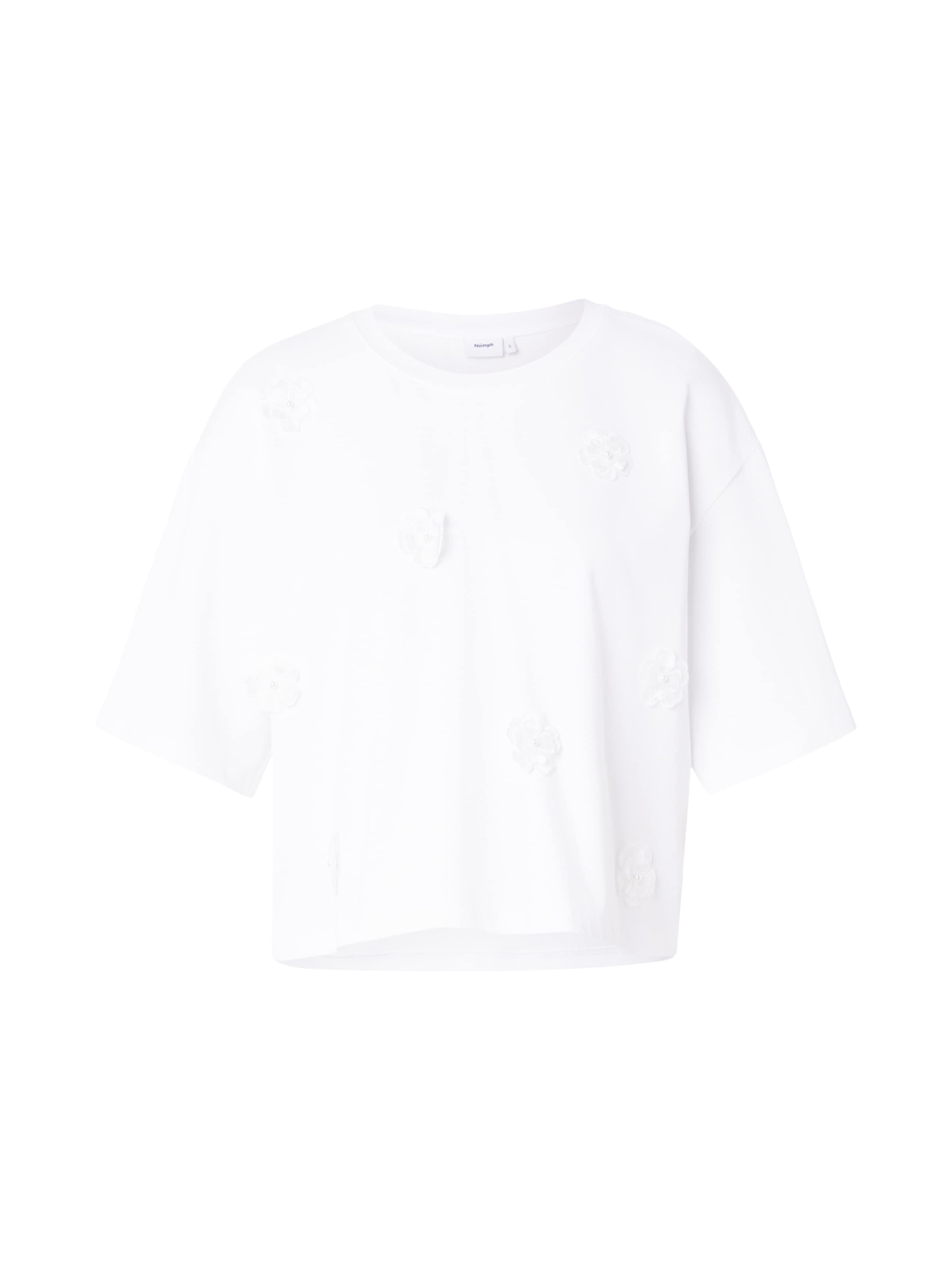 NÜMPH Shirt 'FLEURA' in White: front