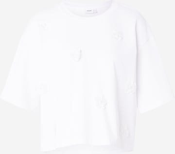 balta NÜMPH Marškinėliai 'FLEURA': priekis