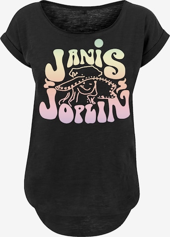 T-shirt 'Janis Joplin' F4NT4STIC en noir : devant