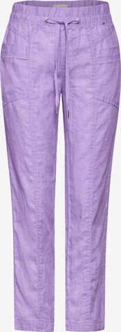 STREET ONE Loose fit Pants in Purple: front