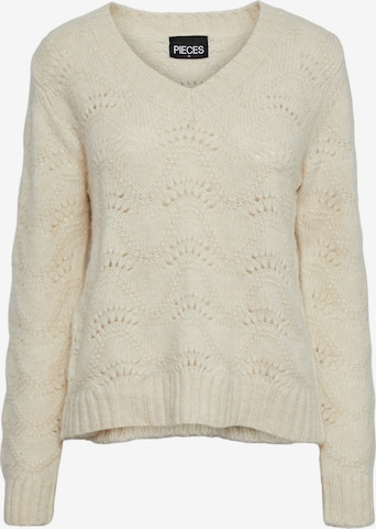 PIECES Sweater 'Bibbi' in Beige: front