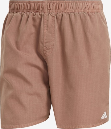 ADIDAS SPORTSWEAR Athletic Swim Trunks in Beige: front