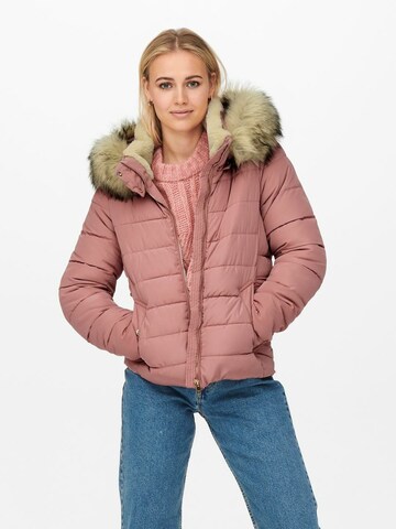 ONLY Winter jacket 'Camilla' in Pink: front