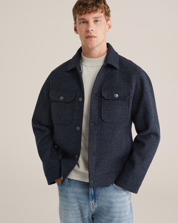 WE Fashion Tussenjas in Blauw: voorkant